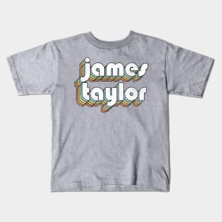 James Taylor - Retro Rainbow Letters Kids T-Shirt